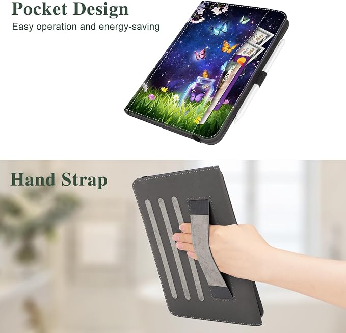 Vimorco for iPad A16 Case for iPad 11th/10th Generation Case Pencil Holder | for iPad Case 11th/10th Generation 11”/10.9” Typing Stand/4 Viewing Angles/Lightweight/Slim Auto Sleep/Wake Cyberpunk Te