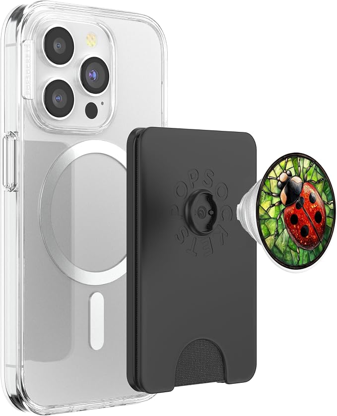 Stained Glass Aesthetic Mosaic Cute Ladybug PopSockets Adhesive PopGrip