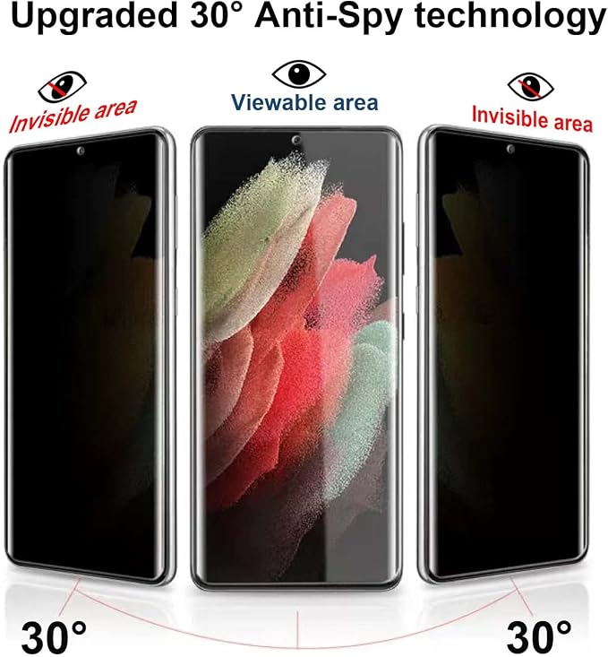 Privacy Screen Protector for Samsung Galaxy S20 Plus 5G 6.7 Inch Tempered Glass [2 Pack] with Camera Lens Protector .Anti-spyNo Bubbles9H Hardness HD Full Coverage Glass Film for Galaxy S20 Plus (B