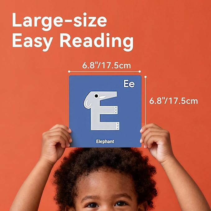 Dotimo ABC Learning Flash Cards, Number Flash Cards 0-10, 30 Double Sides Cards for Suitable for Toddlers 3+, Early Letter Learning & +−×÷ Symbols Learning, for Classroom Homeschool Supplies