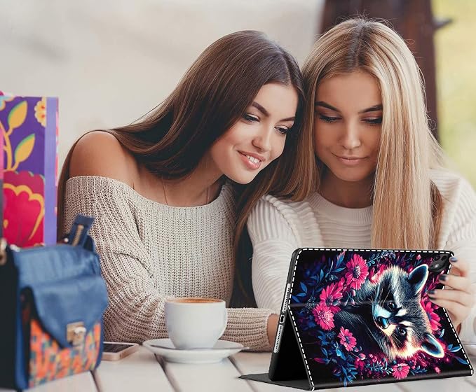 Case for New iPad (A16) 11th Generation 11 Inch 2025 for iPad 10th Generation 10.9 2022 Multi-Angle Smart Stand Cover Auto Sleep/Wake Halloween Panda Wizard and Pumpkin