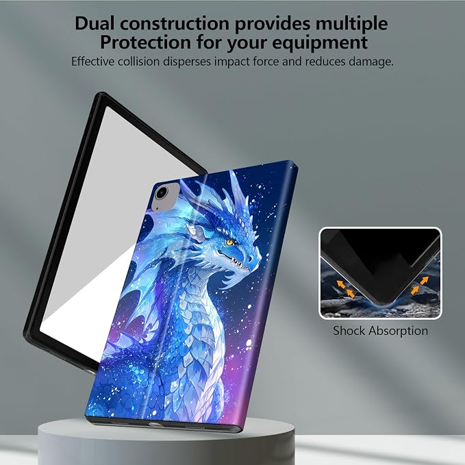 for iPad Air 13 Inch Case (M3/M2-2025/2024 Release) Slim iPad 13 Protective Case with Stand Hard Back Shell for iPad Air 13 Auto Wake/Sleep 1776 American Flag with Bullets