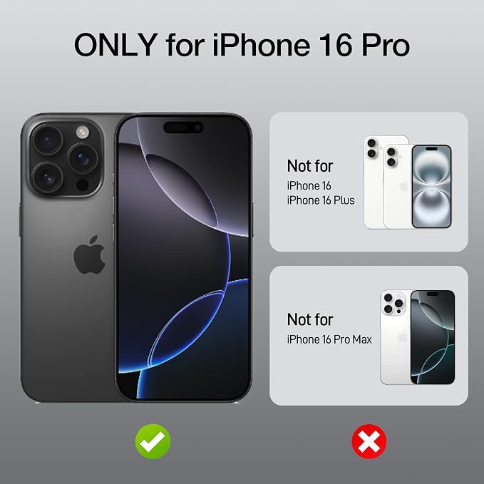 RAPTIC Aramid Fiber Case for iPhone 16 Pro Compatible with MagSafe Non-Slip &amp Slim 600D Aramid Fiber [Military Grade Drop Tested] Anti-Scratch Shockproof Protective Case 6.3 inch Black