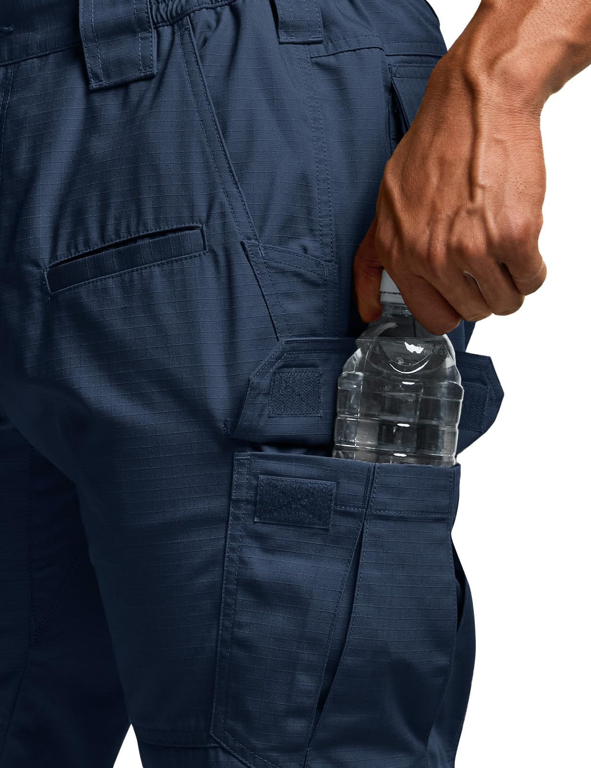 CQR Men's Tactical Pants, Water Resistant Ripstop Cargo Pants, Lightweight EDC Work Hiking Pants, Outdoor Apparel, Raider Midnight Blue, 34W x 30L