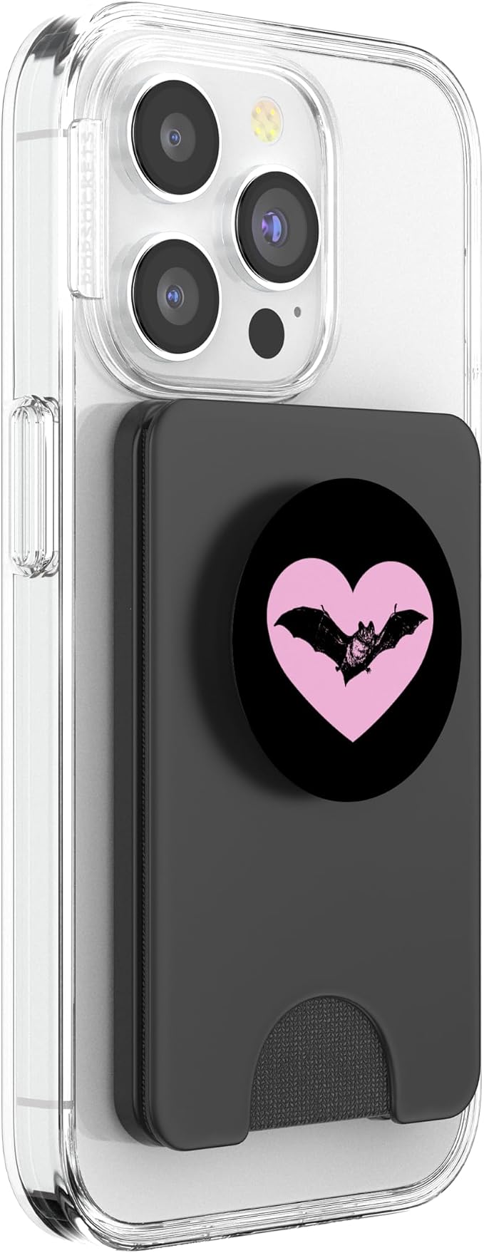 Gothic Bat Red Heart Goth Halloween Valentine's Day PopSockets Adhesive PopGrip
