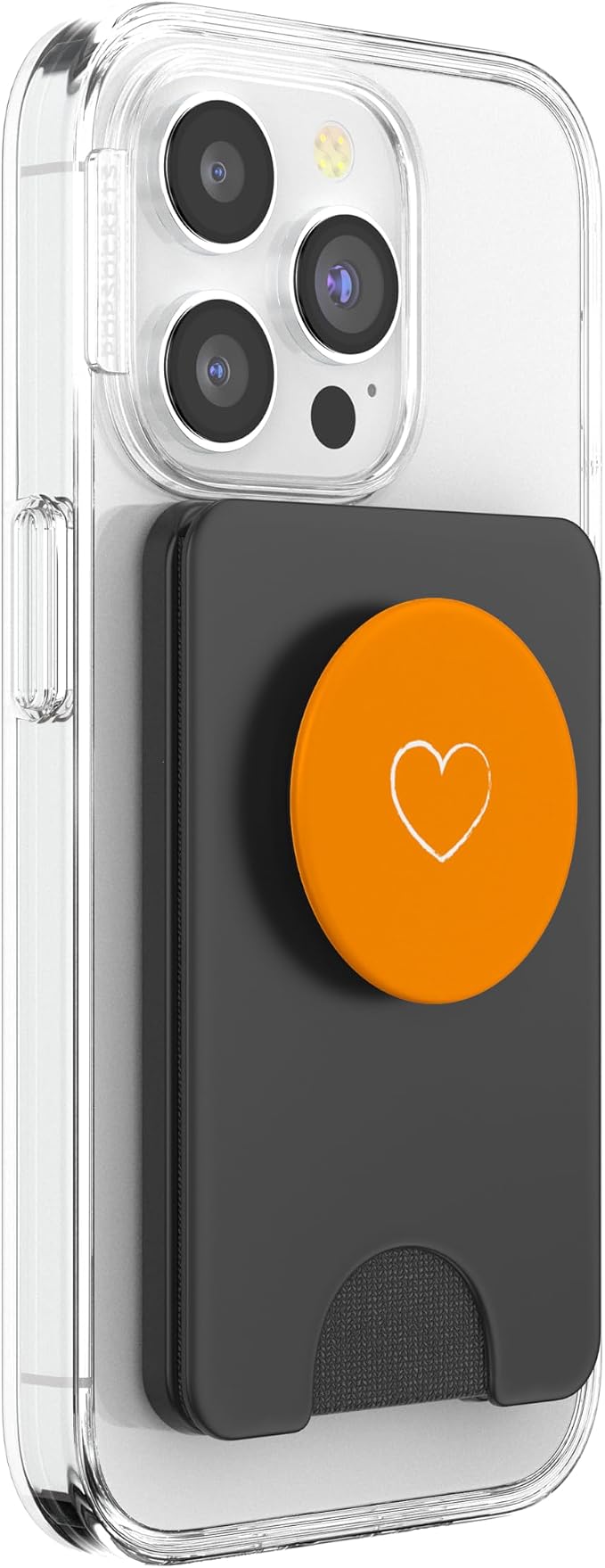 Heart Dark Orange PopSockets Adhesive PopGrip