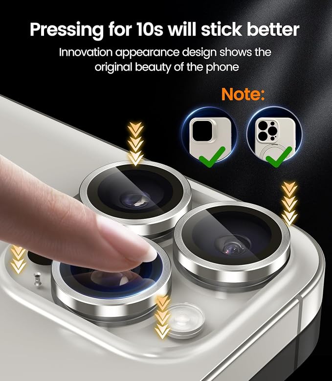 iGluz 2 Pack Anti-Reflection Camera Lens Protector for iPhone 17/16/16 Plus [98% Transmittance][1-Step Installation][Strong Adsorption] 9H Shatterproof Tempered Glass-Black