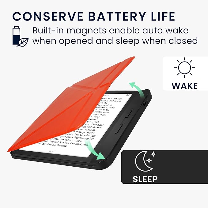 kwmobile Cover for Kobo Libra H2O Case - Slim PU Leather eReader Cover with Stand and auto Sleep funktion - Dark Blue
