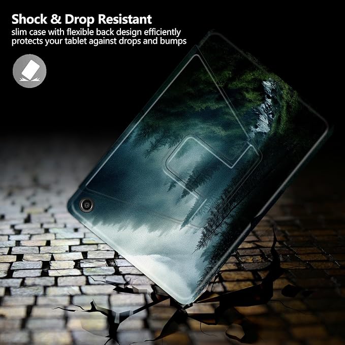 Astronaut Mushrooms Pattern Case for iPad 10.2 iPad 9th Generation 2021/ iPad 8th Generation 2020/ iPad 7th Generation 2019360 Degree Rotating Stand Protective Cover with Auto Sleep/Wake