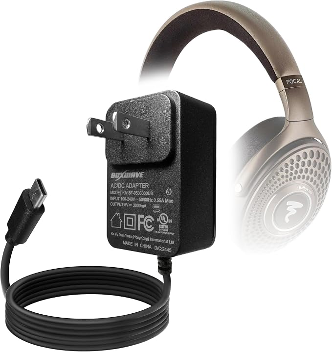 BoxWave Charger Compatible with Focal Bathys MG - Wall Charger Direct (15W) Rapid Charge Your Device with Built-in 3ft Cable