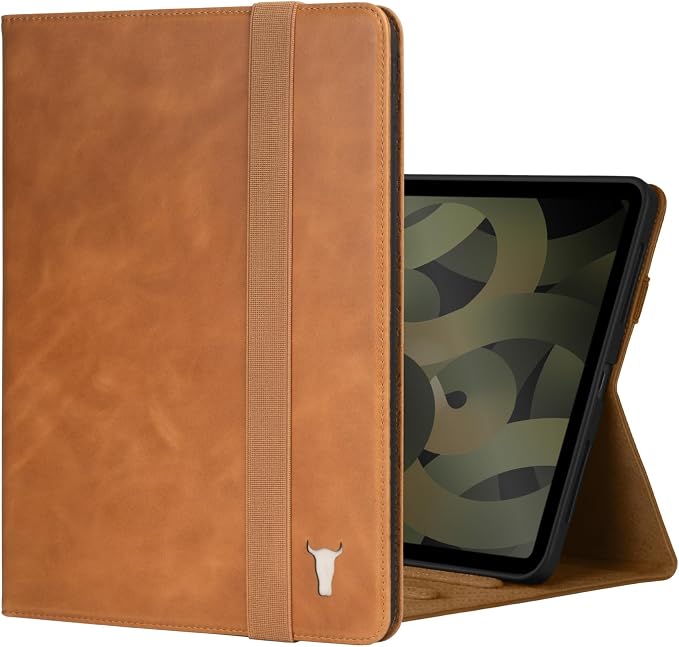 TORRO Case Compatible with iPad Air 11 M4 (2026) M3 (2025) &amp M2 (2024) and iPad Air 5th / 4th Gen - Leather Folio Cover Stand Apple Pencil Charging Auto Wake/Sleep (Black)