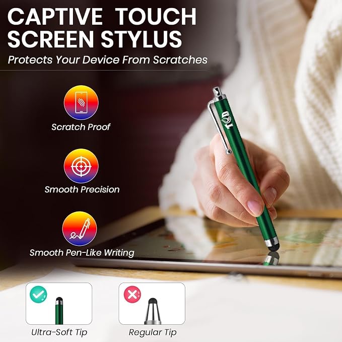 TCD 100 Pack Stylus Pen for iPad High Precision Universal Capacitive Bulk Digital Stylus Pen – Compatible w/iPhone Tablet Touchscreen Laptop – Rubber Tip Black Styluses for All Touch Screen Devices