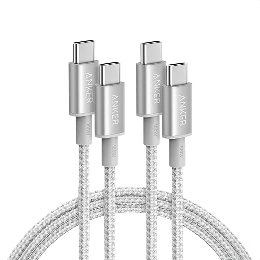Anker USB C to USB C Cable 100W Fast Charging Cable (2-Pack 10 ft Black) | For iPhone 17 Series MacBook Pro 2020 Pixel and More (Not for Video Output)