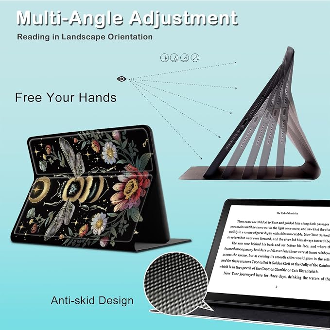 for 6 Kindle 2024 and 2022 (11th Generation) Case Slim Lightweight Smart Cover Case with Auto-Wake/Sleep for Kindle 2024Bald Eagle Flag