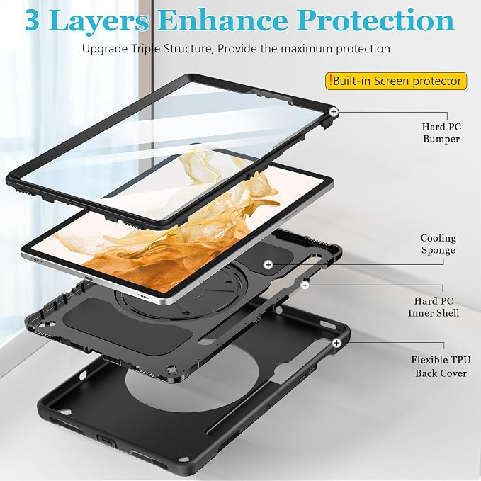 Miesherk STOCK Case for Tab S11 Ultra/S10 Ultra/S9 Ultra/S8 Ultra 14.6 INCH