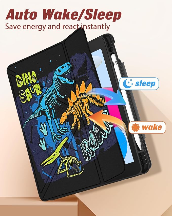 for iPad 9th/8th/7th Generation 10.2 Inch Case with Pen Holder for Boys Girls Women Men Cute Cartoon Anime Cool Funny Protector Stand Tablet Cover for Apple i Pad 7/8/9 Book Cat
