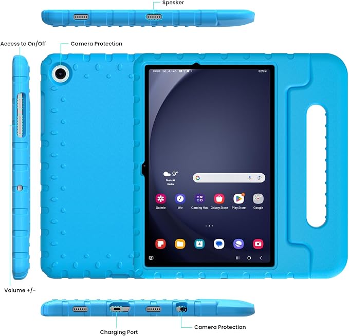 Kids Case for Samsung Galaxy Tab A11+/A9+ Plus 11 Inch 2025/2023 Tablet | Foldable handle highly durable odorless and easy to install suitable for children's learning and play.