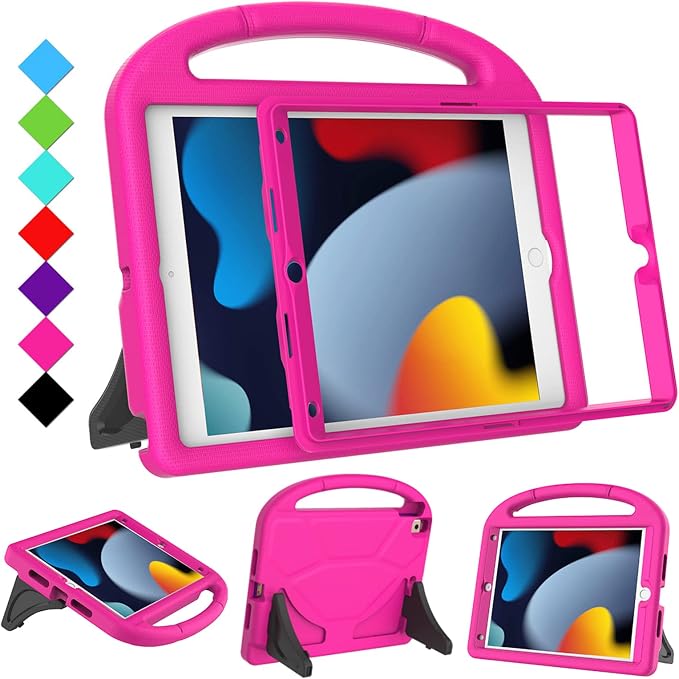 Kids Case for iPad 10.2 &amp 10.5 iPad 9th/8th/7th Generation 10.2 2021 2020 2019 Case with Screen Protector iPad Air 3rd Gen/Pro 10.5 inch Protective Cover with Handle Stand Black