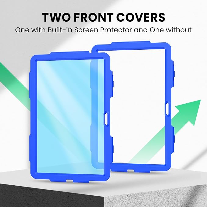 SEYMAC Case for Lenovo Tab M11/K11 11 Inch Black | Heavy Duty Shockproof Protective Built-in Screen Protector 360° Rotating Stand Hand/Shoulder Strap