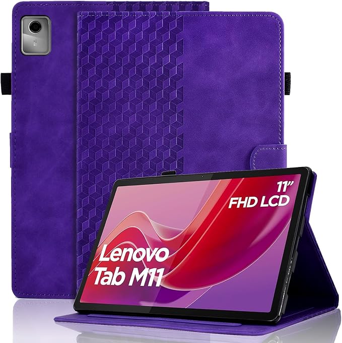 Case for Lenovo Tab M11/Tab K11 LTE 11 2024 Cover (Model:TB330FU) Magnetic PU Leather Folio Adjustable Stand Case Foldable Card Holder Multi-Angle Lenovo Tab M11Black