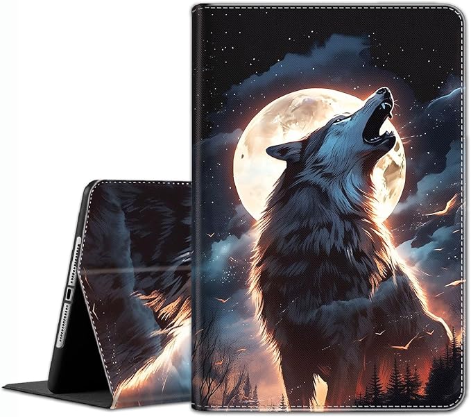 Case for iPad A16 11th Gen 11 Inch (2025) 10th Gen 10.9 Inch (2022) Model A3354 A3355 A3356 A2696 A2757 A2777 ，Slim Fit Standing Cover with Auto Sleep/Wake，Frog Playing Guitar