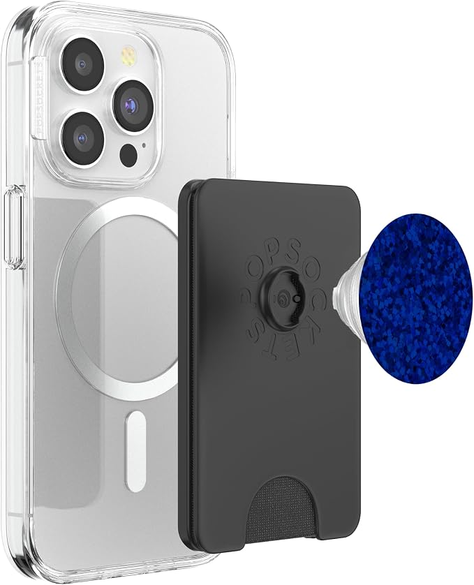 Blue Sparkle glow dust PopSockets Adhesive PopGrip