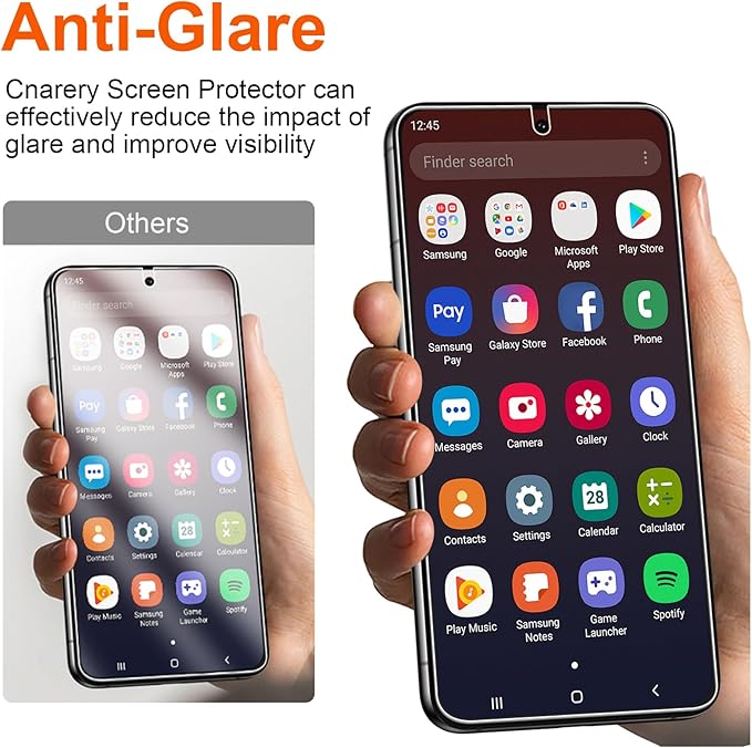 2 Pack 4 Way 360 ° Matte Privacy Screen Protector for Samsung Galaxy S21 6.1 Inch [Not Glass] Anti-Scratch Anti-Glare Support Fingerprint Unlock