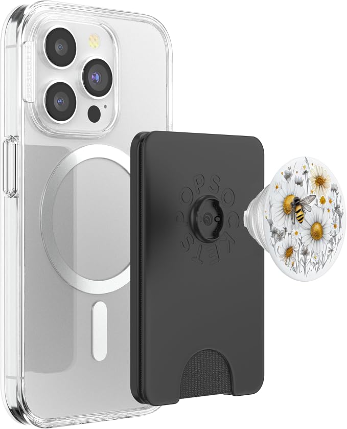 Bee Honeybee Daisy Flowers PopSockets Adhesive PopGrip