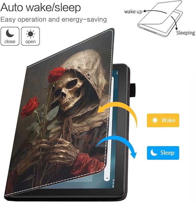 Case for Amazon Fire HD 8/Fire HD 8 Plus Tablet (12th/10th Generation 2024/2022/2020 Release) Premium PU Leather Cover with Auto Sleep Wake African Women