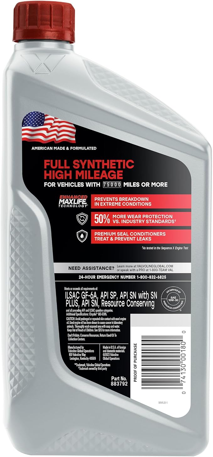 Valvoline Full Synthetic High Mileage