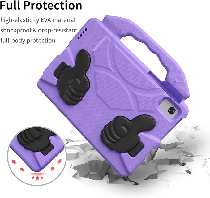 Kids Tablet Case with Built-in Kickstand and Handle Shockproof Cover Compatible with Lenovo Tab M10 FHD Plus 10.3Samsung Galaxy Tab A7/S6 Lite 10.4”Blue