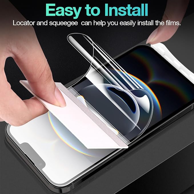 3 Pack Flexible Film Screen Protector for iPhone 12 Pro Max Non-breakable Soft TPU Hydrogel Film for iPhone 12 Pro Max Screen Protector Film (NOT Glass)