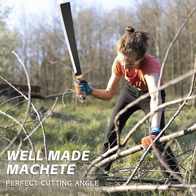 Billhook Sickle Machete for Yard Work Cutting Trees Heavy Duty machetes Mexicanos de Trabajo Best Machete Camping,Gardening Machete,Land Management,Hunting and Outdoor.