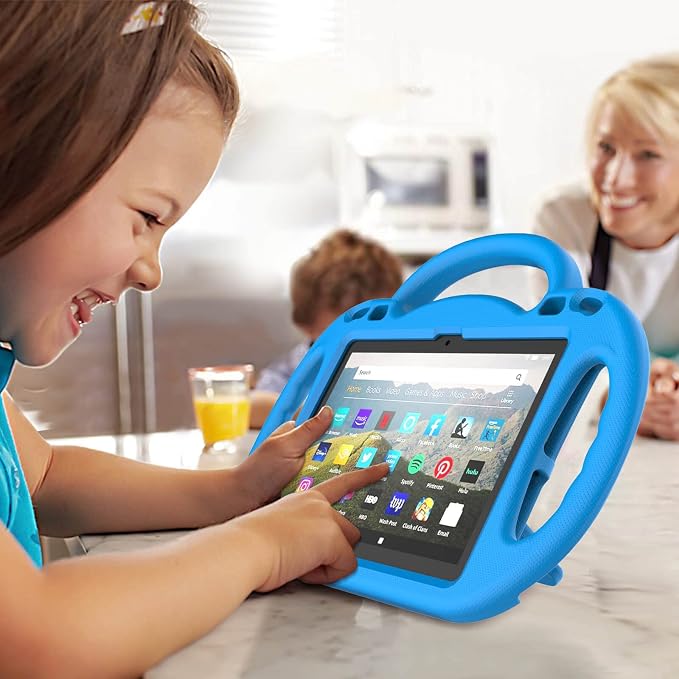 Kid-Proof Case for 8 Inch Tablet(12th/10th Generation 2024/2022/2020 Release) - Durable Shockproof Protective Cover with Shoulder Strap for 8 Plus Tablet Not for iPad Samsung Tablet Black