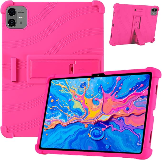 Case for TECLAST Artpad Pro 12.7-Inch Tablet – Shockproof Silicone Protective Cover with Kickstand Drop-Resistant Business Style (Black)