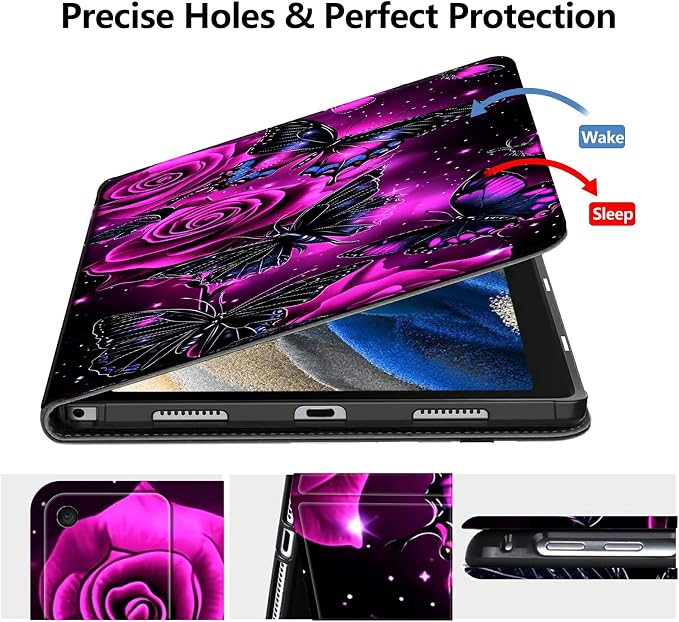 DIGTIALLL Case for Amazon Kindle Fire 7 Inch Tablet (9th/7th/5th Generation 2019/2017/2015 Release) PU Leather Smart Protective Cover with Auto Sleep/WakeBeach Palm Trees