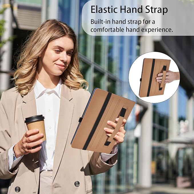 Case for iPad 5th / 6th Generation (2018/2017) iPad 9.7 Inch iPad Air 2 / iPad Air Multi-Angle Viewing Stand with Hand Strap Auto Wake SleepBlack