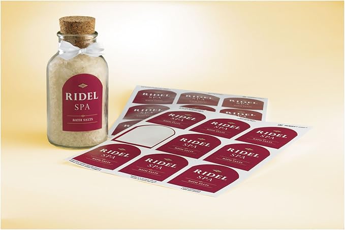 Avery Arched Labels with Sure Feed for Laser Printers, Water Resistant, 3" x 2.25", 90 Labels (22809)