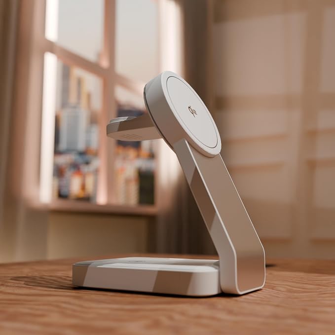Foldable Magnetic Mag-Safe Wireless Charging Station cellhelmet Qi2 3 in 1 Fast Wireless Charging Stand with 20W PD Wall Block