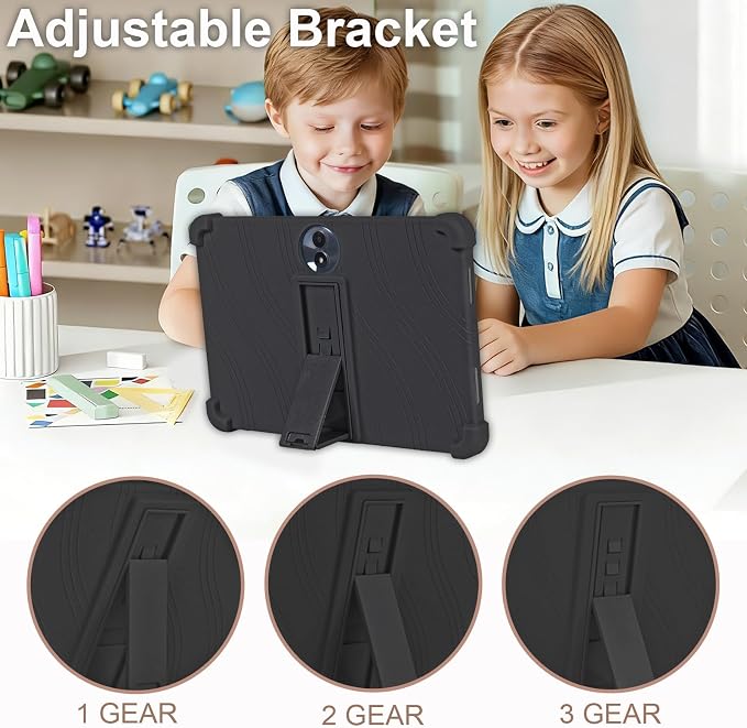 ATOOZ for TCL NXTPAPER 11/Tab 11 Gen 2 Tablet Case 11 inchBlack | Soft Silicone Shockproof Protective Cover Case for TCL Tab 11 Gen 2 Tablet with PC Stand