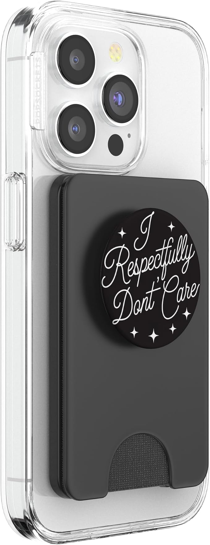 I Respectfully Don’t Care – Funny Quote Meme PopSockets PopWallet for MagSafe