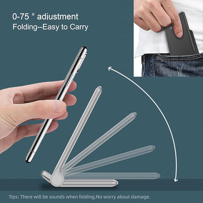2 in 1 Wireless Charger,Foldable 20W Fast Wireless Charging Stand Compatible with iPhone 16/16 Pro/15/14/13/12/X/AirPods,Dual Phone Induction Charge Station for Samsung,Pixel,Xperia,LG(No Plug)
