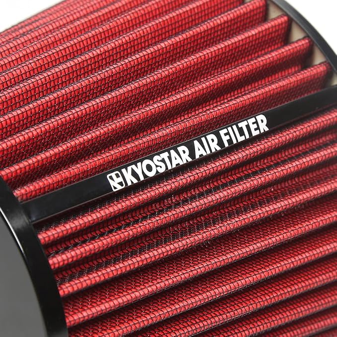 KYOSTAR Universal 3/3.5/4" High-Flow Air Filter, Reusable Cone Cold Air Intake