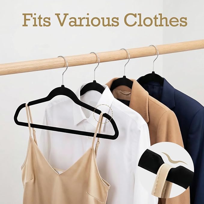 HOUSE DAY Black Velvet Hangers 5280 Pack (88 Cases, 60P/Case) Pallet Package for Small Business, Non Slip Clothes Felt Hanger Heavy Duty for Coat, Premium Slim Space Saving Suit Hangers