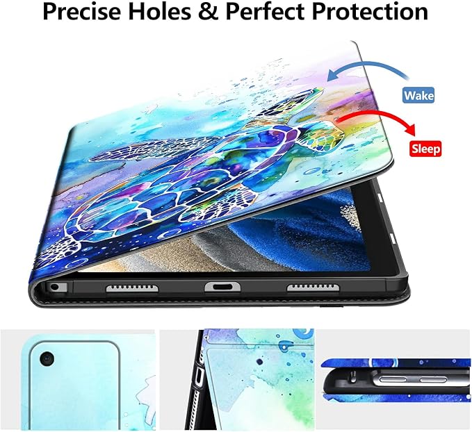 Case for Fire 7 2019/2017/2015Black Cat Purple Roses | DIGTIALL Slim Cover for Fire 7 Tablet 9th/7th/5th Gen 7.0 Folding Stand Protective Case Auto Sleep/Wake Smart Shell