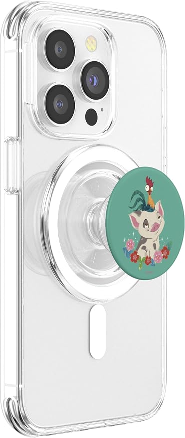 Disney Moana Pua and HEI HEI Floral Portrait PopSockets Adhesive PopGrip