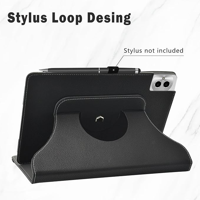 LiuShan Compatible with Boost Celero 5G Tab Case360 Degree Rotation Stand PU Cover for Boost Celero 5G Tab 11 Inch Tablet（Not Fit Other TabletBlack