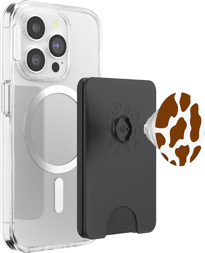 Brown Cow Print Spotted Cute Animal Pattern PopSockets Adhesive PopGrip