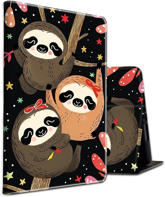 for 10.1 Amazon Fire HD 10 Tablet (13th Generation 2023 Release)PU Leather Multi-Angle Anti Slide Stand Cases with Auto Wake/SleepAnimals Dog Paws Galaxy