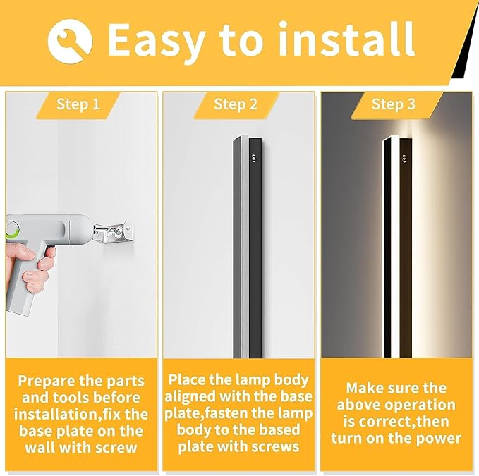 Mikeru Modern Wall Light, Dimmable Outdoor Sconce 39" Black Exterior Light with Remote Control, IP65 Waterproof, Anti-Rust Linear Long Porch Light
